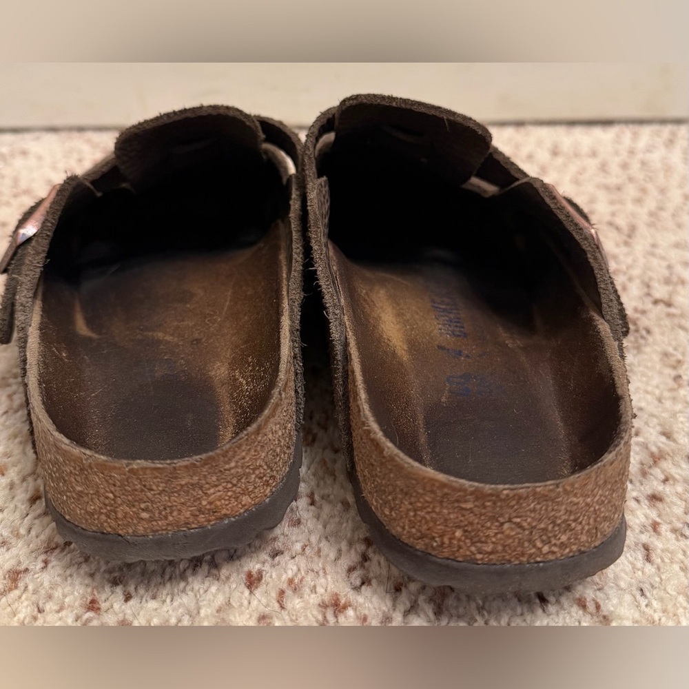 Birkenstock Boston Suede Clogs in Mocha/Brown, Size 40 (9.5-10) - Picture 10 of 11